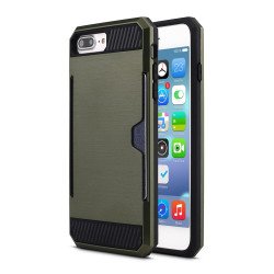 iPhone 7 Plus Credit Card Armor Hybrid Case (Army Green)